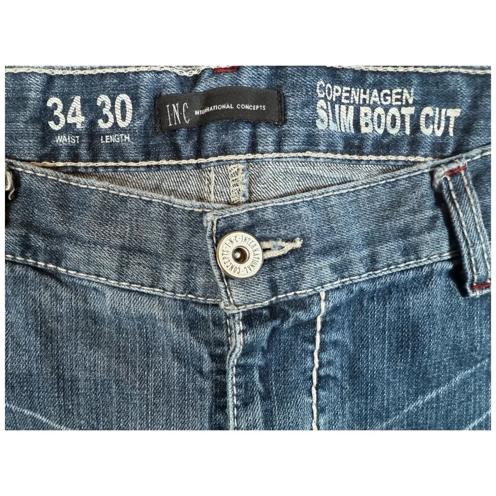 INC International Concepts Copenhagen Denim Jeans‎ Mens Sz 34X30 Slim Boot Cut